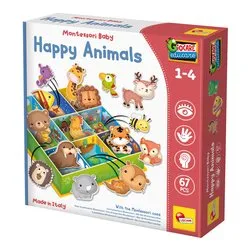 Gioco prescolare Happy Animals 1-4a MONTESSORI BABY 92772 - immagine 1