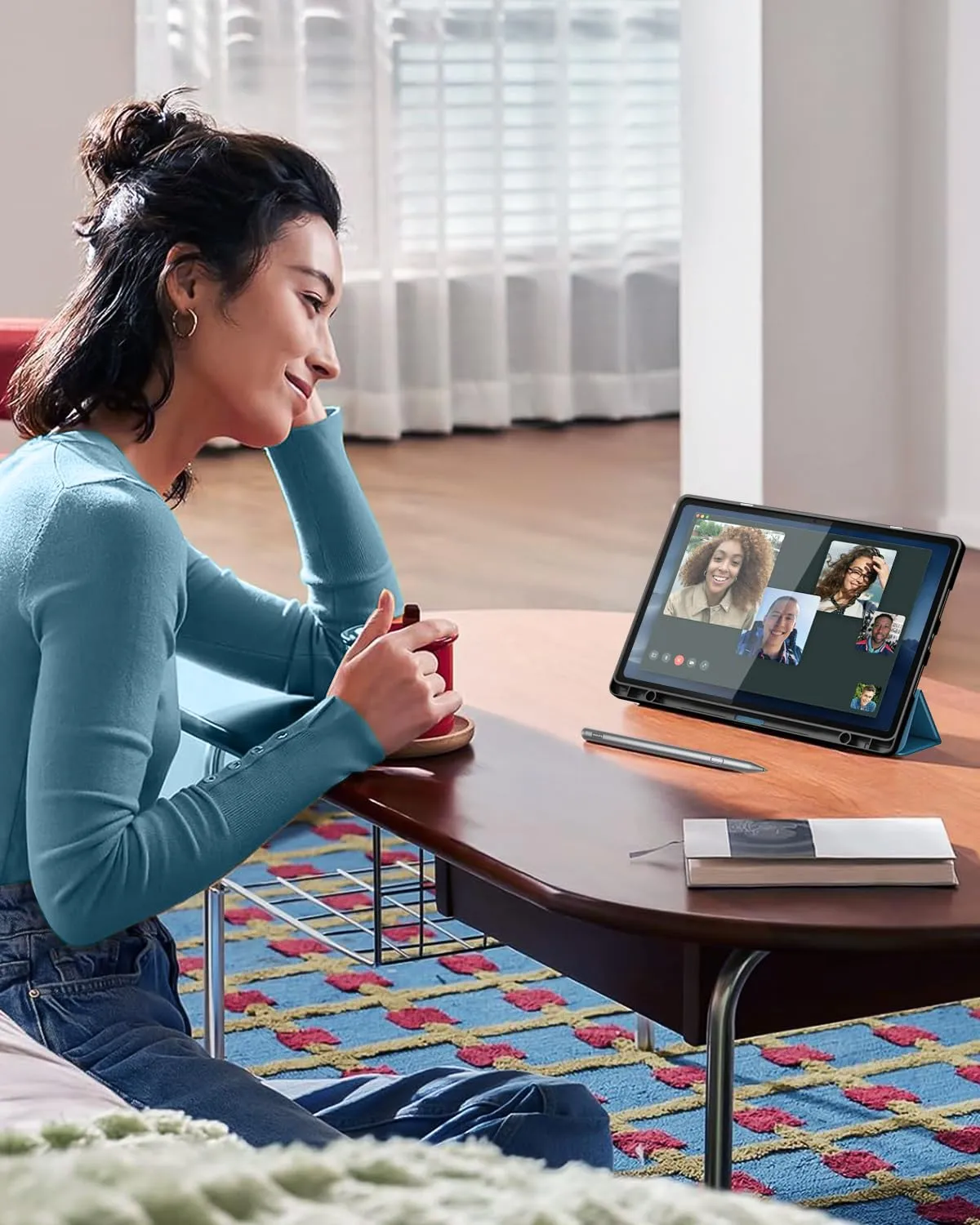 MoKo Cover per Lenovo Idea Tab Pro 12,7" 2025 con Porta Penna, Blu Francese - immagine 7