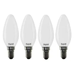 Set lampadine led candela (4 pz - E14 - 600 lumen - 5 W - Bianco caldo) TUTTOVETRO LED 58053 - immagine 1