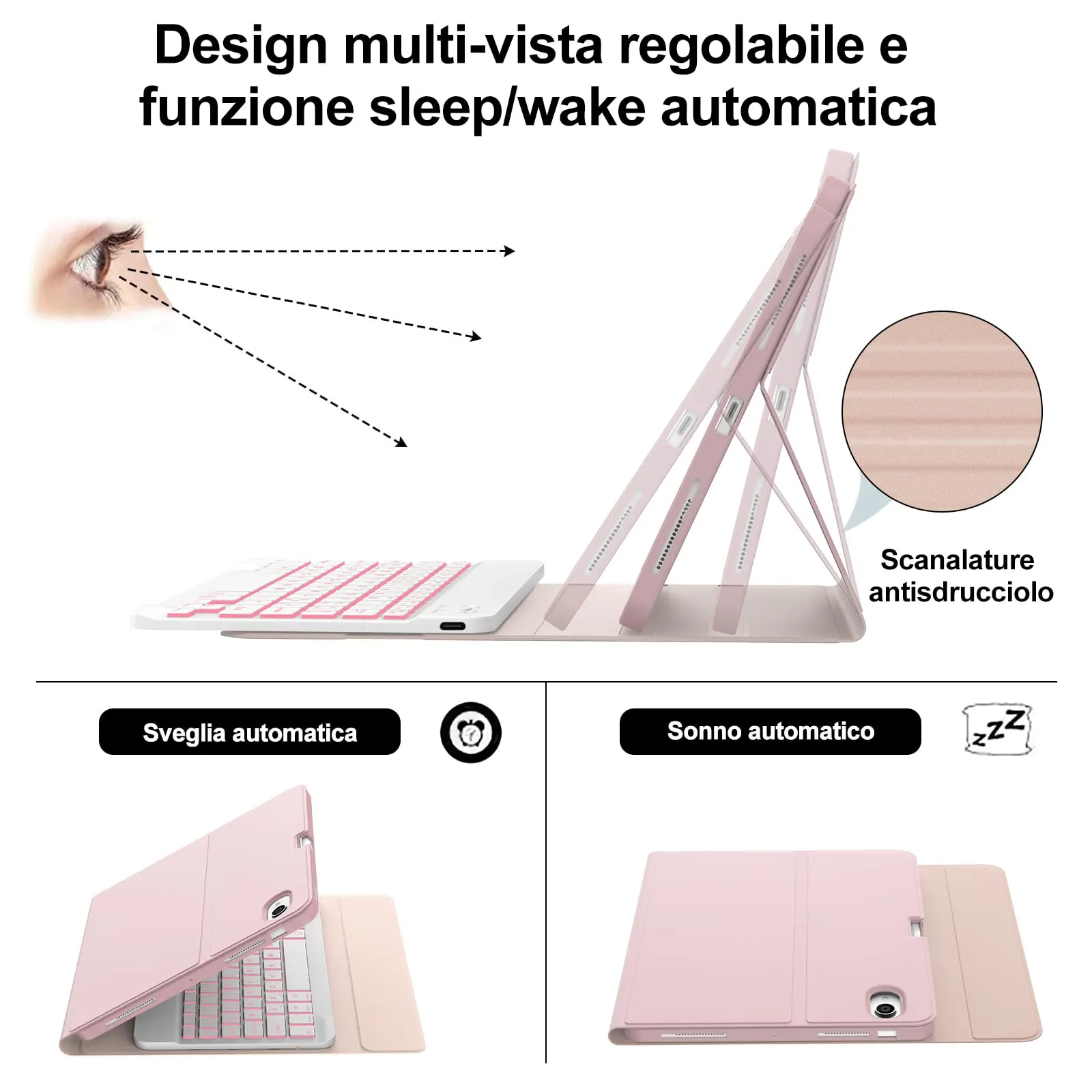 Cover Tastiera per iPad Air 11 M4 2026/M3 2025/M2 2024 11 Pollici - immagine 6