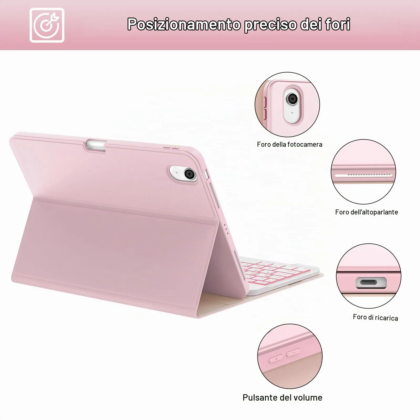Cover Tastiera per iPad Air 11 M4 2026/M3 2025/M2 2024 11 Pollici - immagine 7