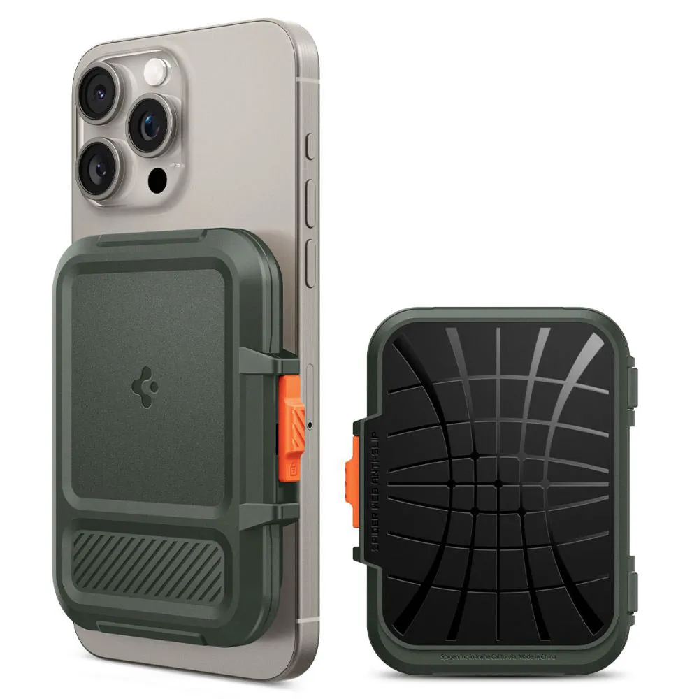 Portafoglio Magsafe, Spigen, Lock Fit, Verde AFA08528 - immagine 1