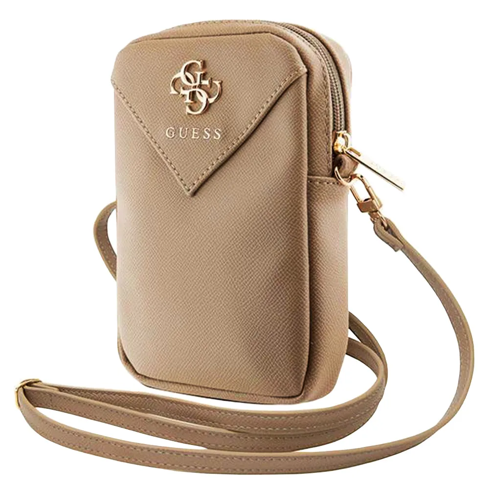 Borsa Universale per Telefono, Guess, Triangle 4G, Dorata - immagine 1
