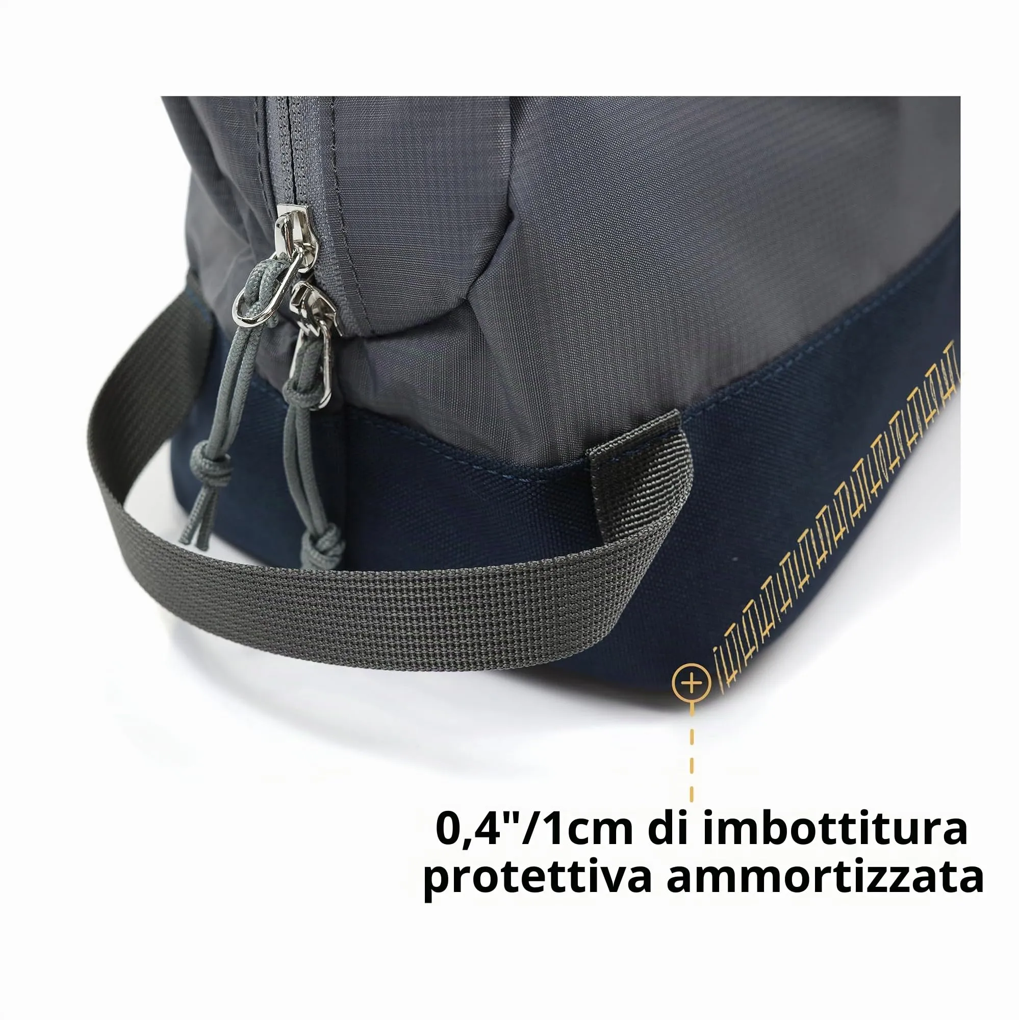 Borsa da viaggio per articoli igienici 5L, borsa lavaggio compatta con scomparto umido/secco in TPU impermeabile - immagine 7