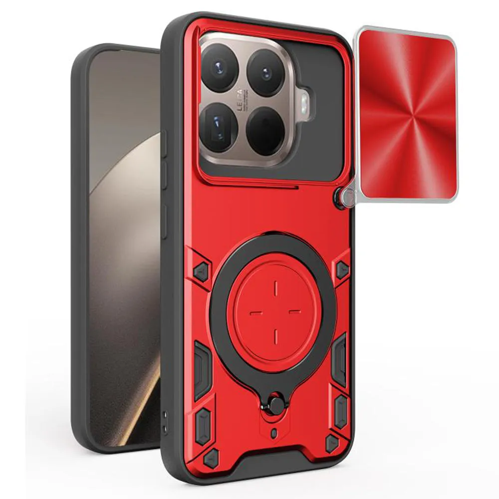 Custodia per Xiaomi 15T Pro, Techsuit, CamGuard Pro, Rossa - immagine 1