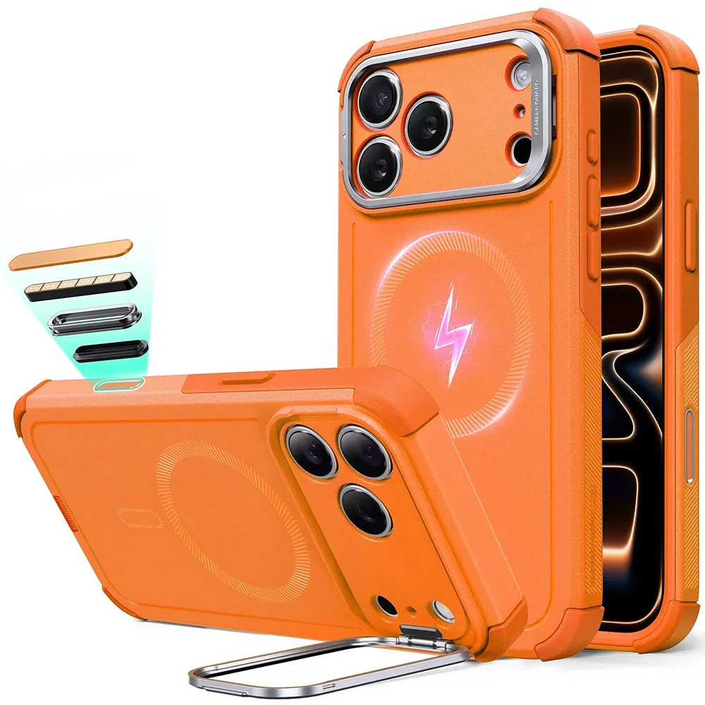 Custodia MagSafe per Apple iPhone 17 Pro Max, ESR, Cyber Armor Kickstand, Arancione - immagine 1