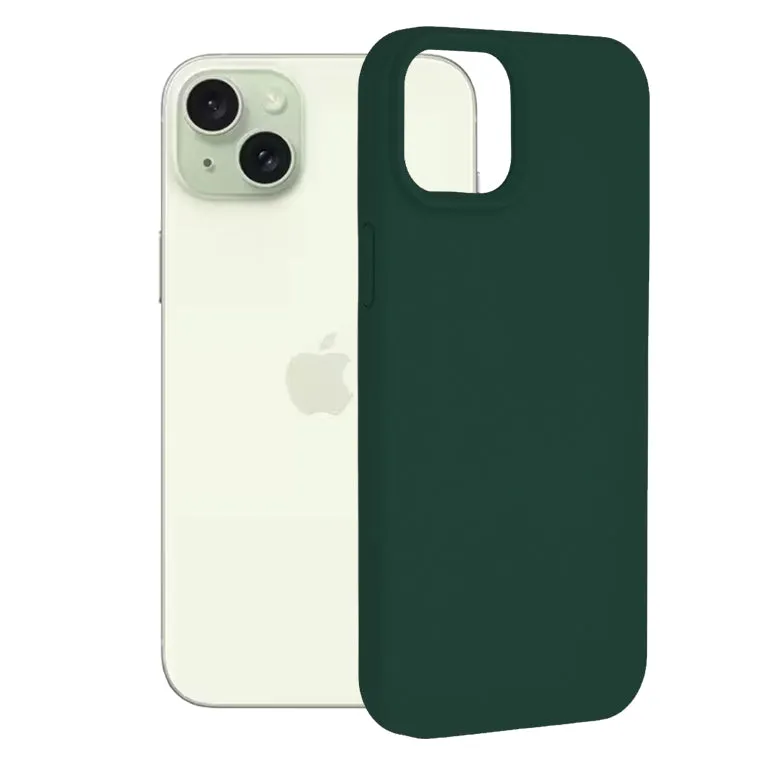 Custodia per Apple iPhone 15 Plus, Techsuit, Soft Edge, Verde Scuro - immagine 1
