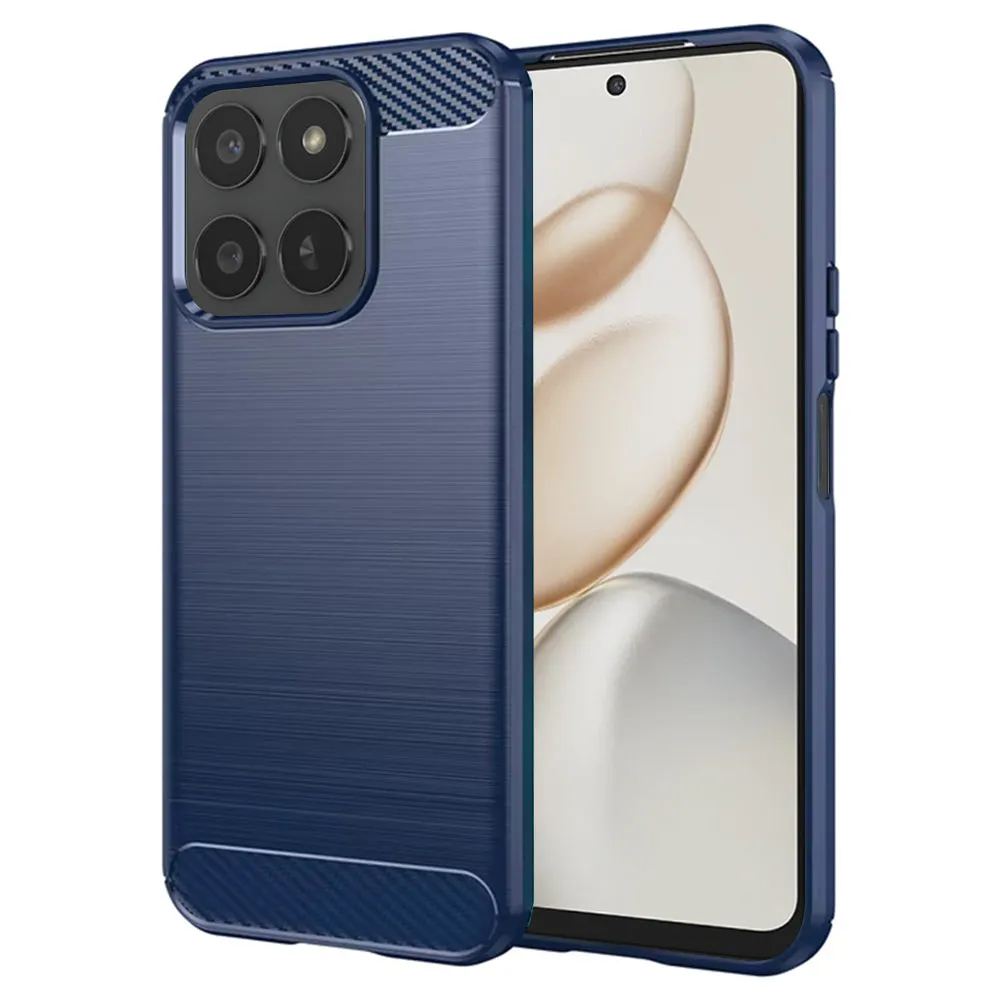 Custodia per Honor 400 Smart 4G / X7d 4G / 400 Smart 5G, Techsuit, Carbonio, Blu - immagine 1