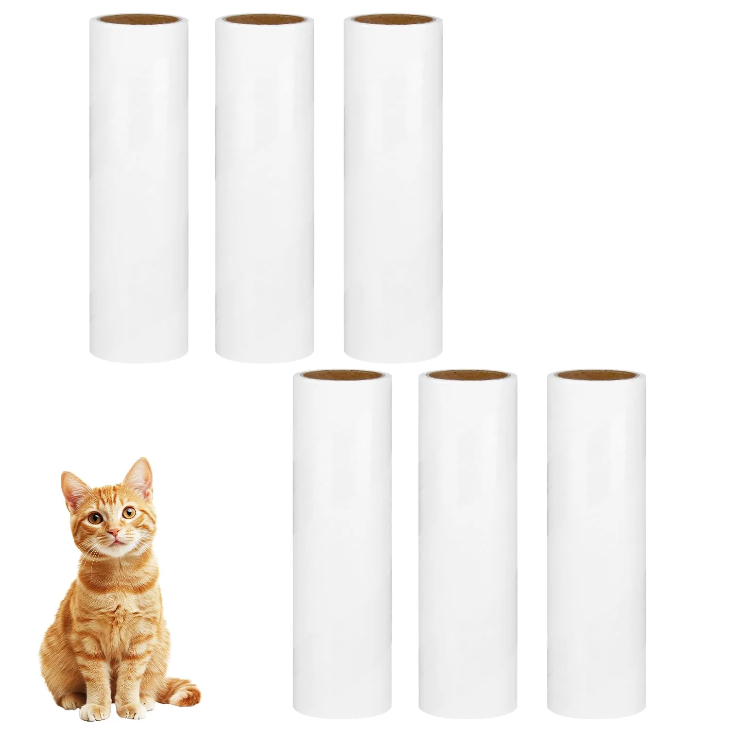 QWORK® Set di 6 ricariche rullo levapelucchi adesivo, 16CM, area di pulizia più ampia, extra adesive - Totale di 360 fogli - immagine 7