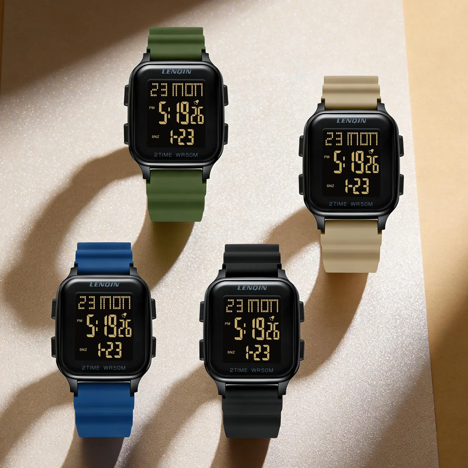 LN LENQIN Orologio Uomo Digitale Impermeabile Sportivo LED Cronometro - immagine 8