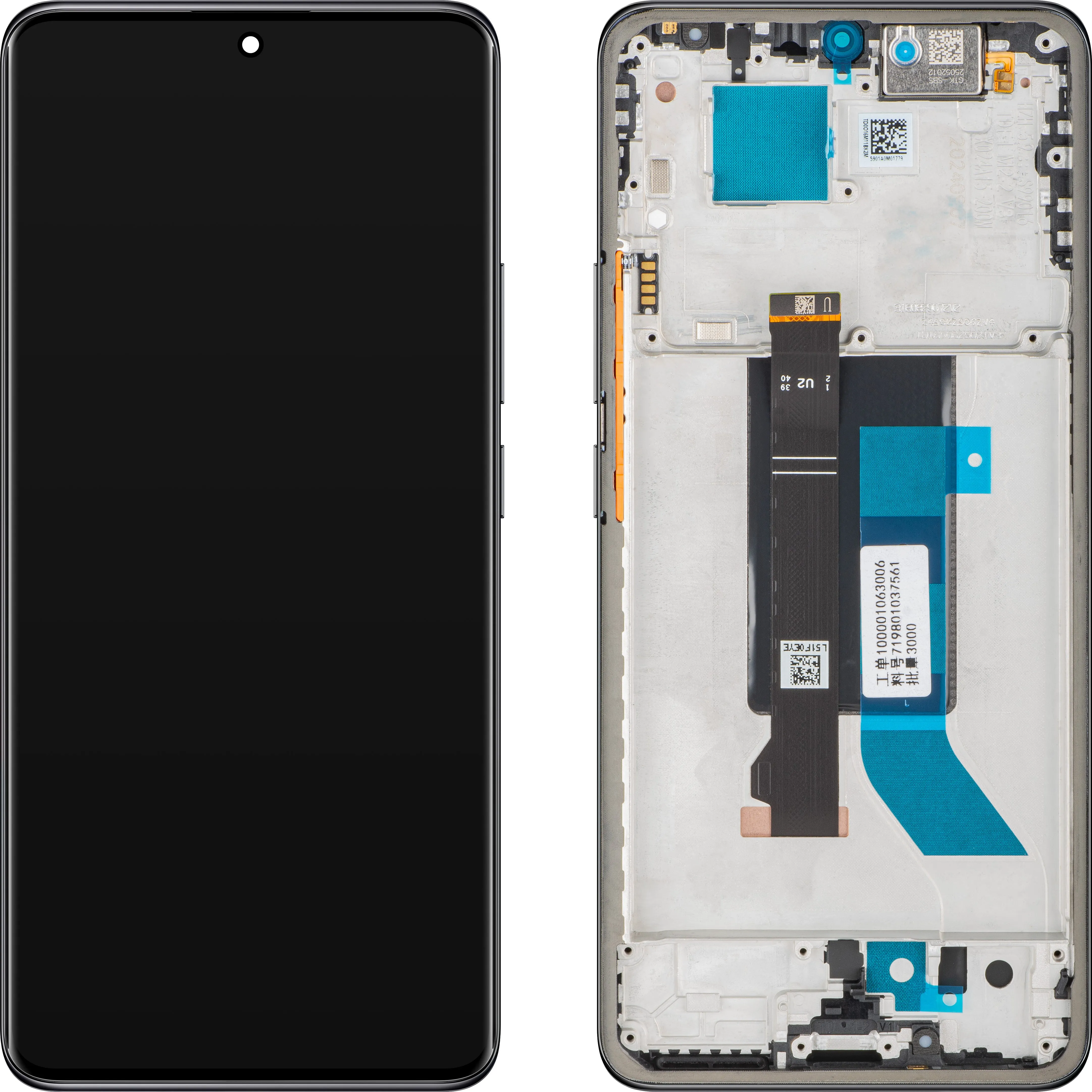 Display con Touchscreen Xiaomi Redmi Note 14 Pro 5G, con Cornice, Nero (Midnight Black), Service Pack 56002300O1600 - immagine 1