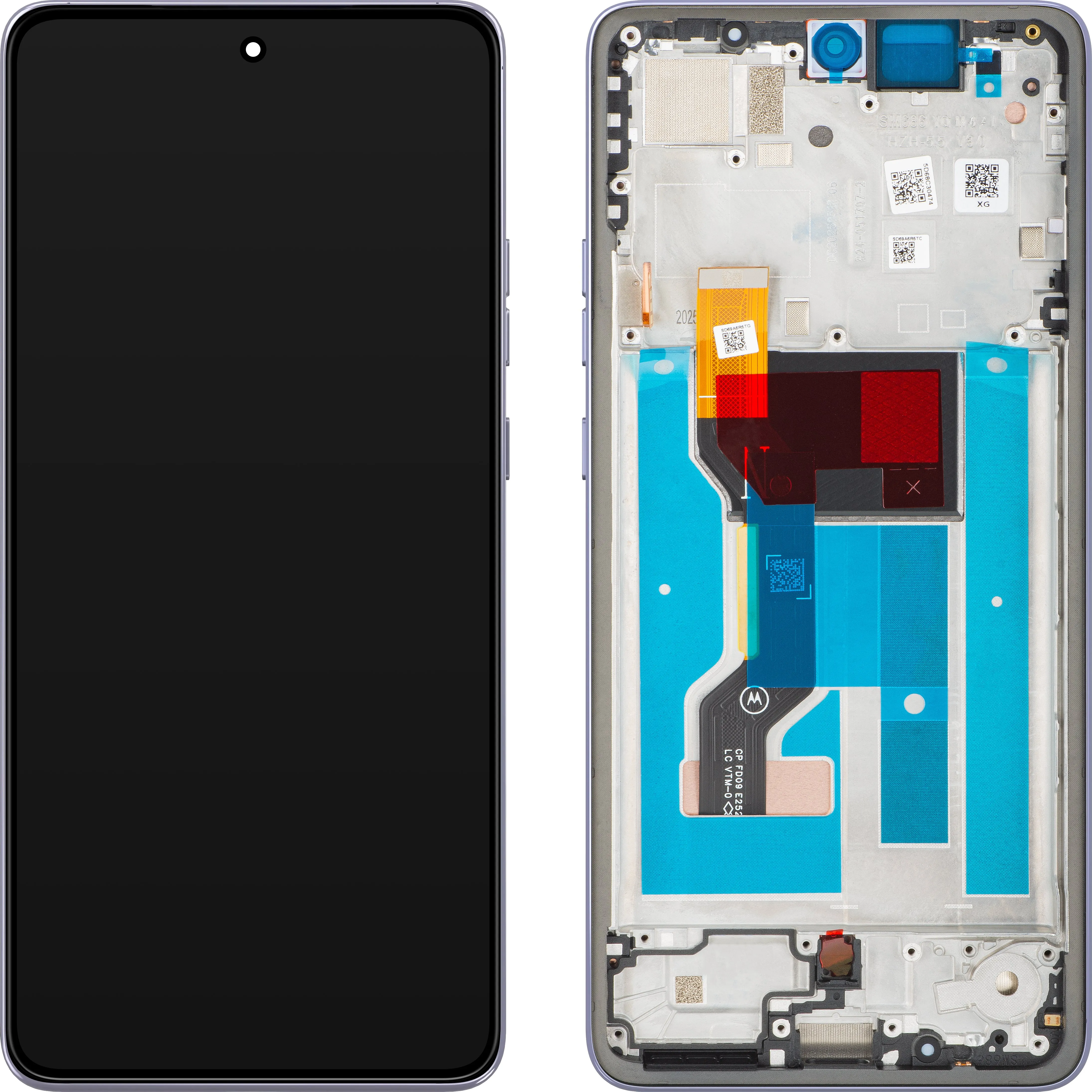 Display con Touchscreen Motorola Moto G86, con Cornice, Viola (Cosmic Sky), Service Pack 5D68C30475 - immagine 1