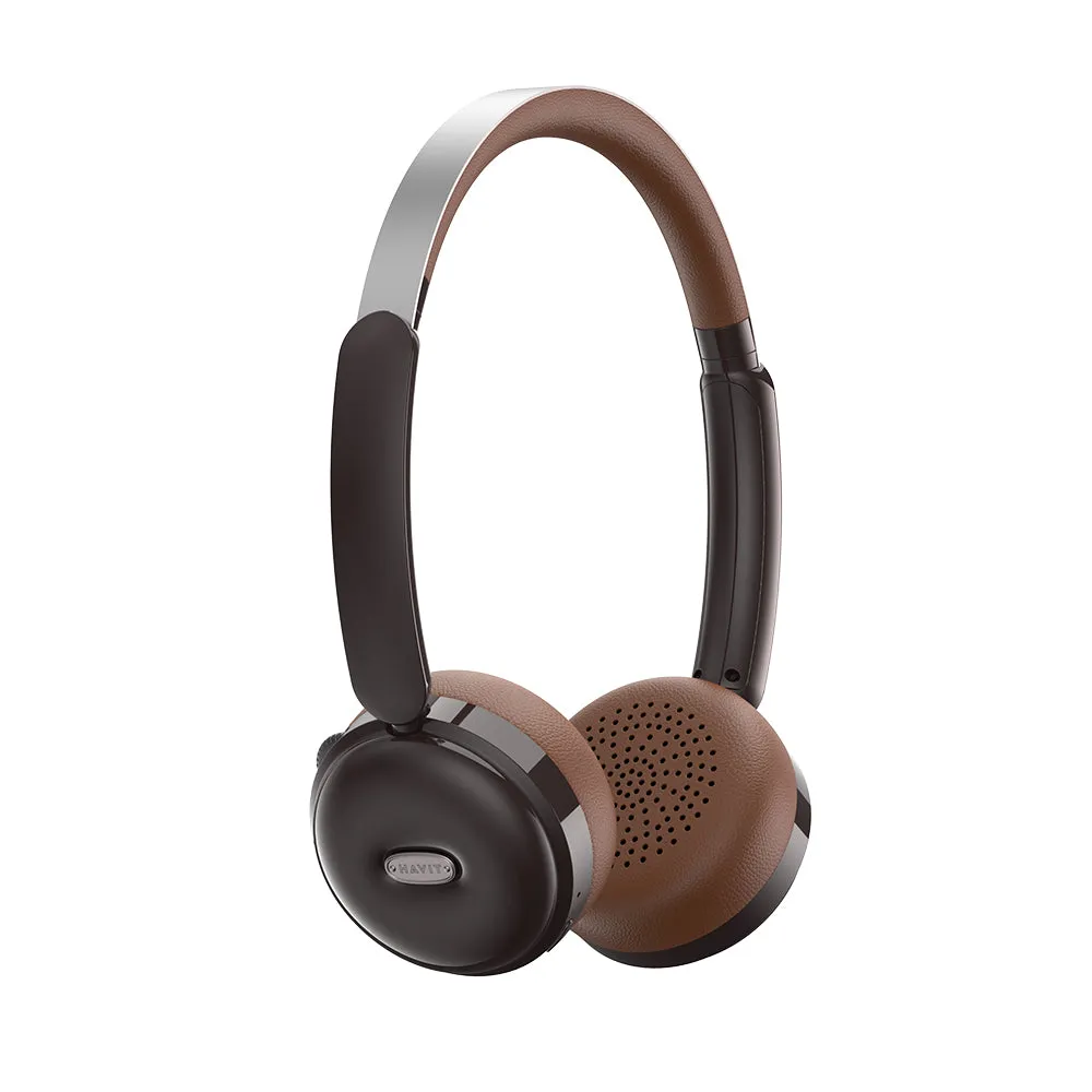 Auricolare Bluetooth HAVIT H616BT, A2DP, Marrone - immagine 1