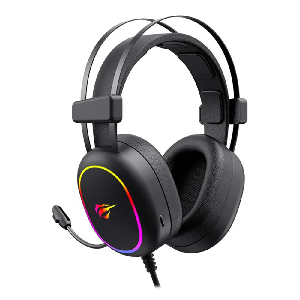 Cuffie Gaming 3.5mm HAVIT H2016d, RGB, 2m, Nere - immagine 1