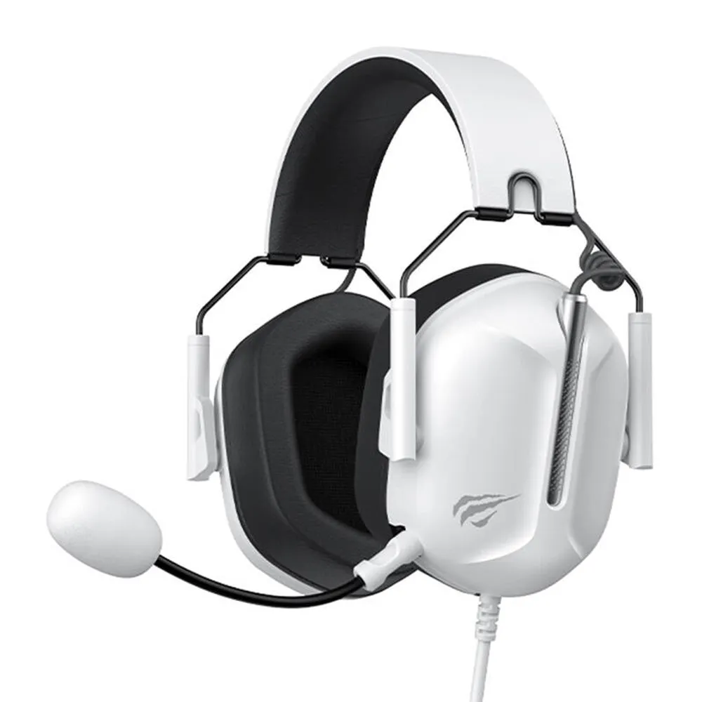 Cuffie Gaming 3.5mm HAVIT H2033d, 2.2m, Bianche - immagine 1