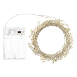 Filo Silver 150 luci - MICROLED Bianco caldo (3 + 0,1 mt) Luce fissa CHRISTMAS IP20 74552 - immagine 1