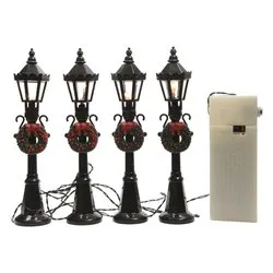 Lampioni luce fissa (12cm) (4pz) 4 luci - LED Bianco caldo IP20 488451 - immagine 1