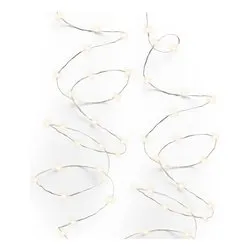 Filo Silver 240 luci - MICROLED Bianco caldo (12 mt) 8 Giochi di luce LUMINEO IP44 497076 - immagine 1