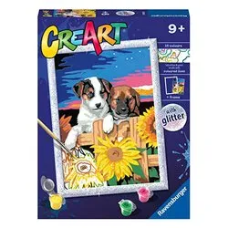 Set per dipingere Cagnolini con Girasoli CREART 23569 - immagine 1