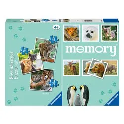 Puzzle 1x25 pz, 1x36 pz, 1x49 pz Con Memory Cuccioli 4a+ MULTIPACK 20984 - immagine 1