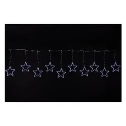 Tenda luminosa Natale Silver 440 luci - NANOLED Bianco freddo (3,6 + 5 mt) Stelle Giochi di luce IP44 D3683 - immagine 1