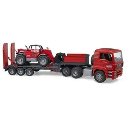 Camion Tga Pianale Ribassato e Caricatore Telescopico Manitou scala 1:16 MAN 02774 - immagine 1