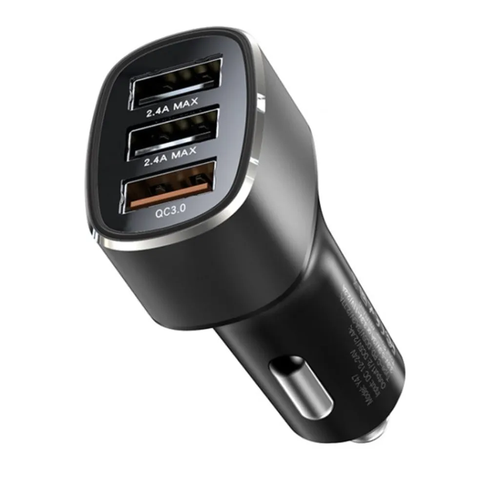 Caricabatterie Auto Yesido Y46, 42W, 3A, 3 x USB-A, Nero - immagine 1