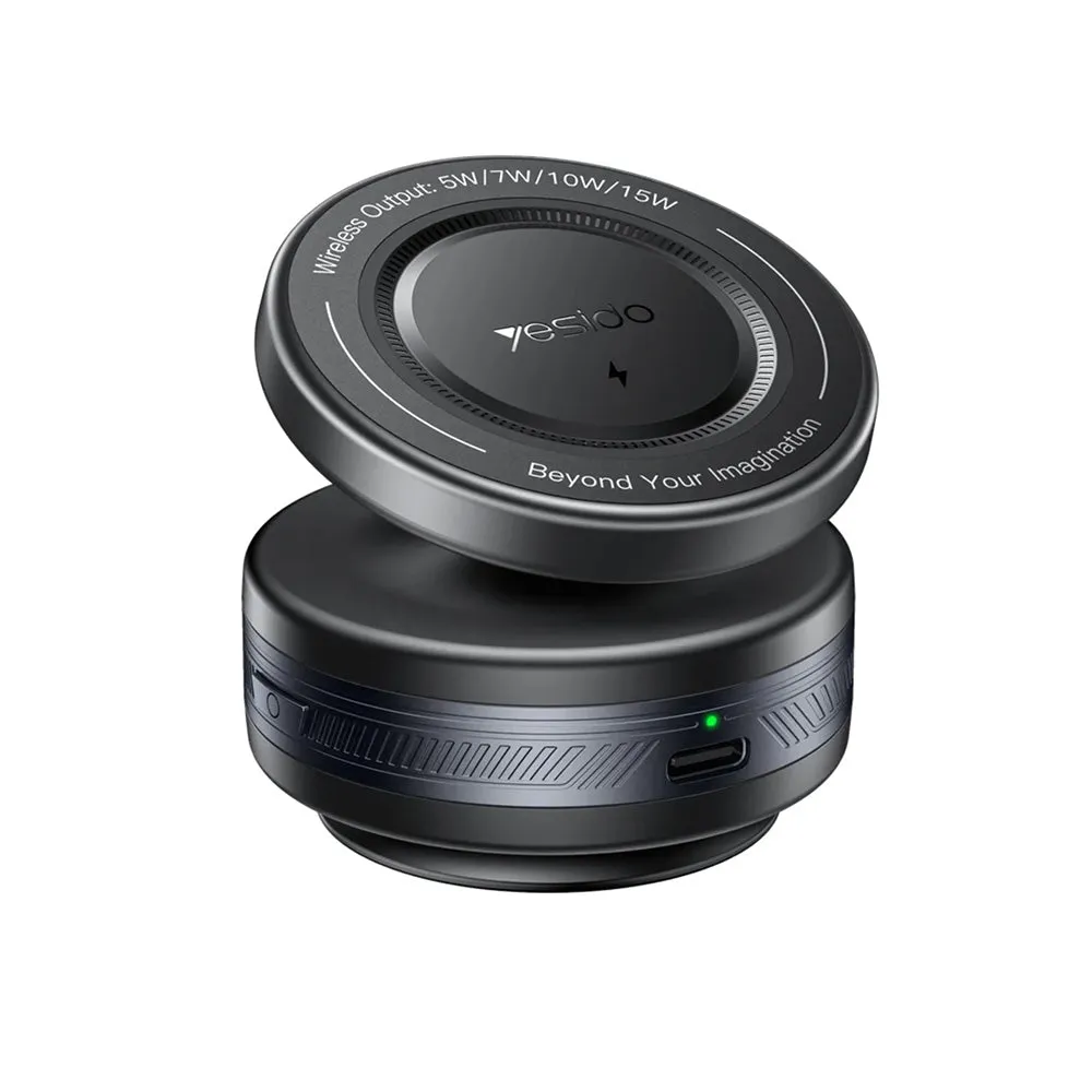 Caricabatterie Auto Wireless Yesido C310, 15W, 1.67A, Nero - immagine 1