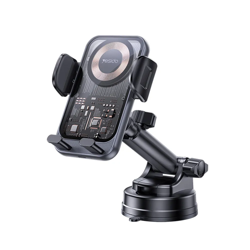 Caricabatterie Auto Wireless Yesido C307, 15W, 1.67A, Nero - immagine 1