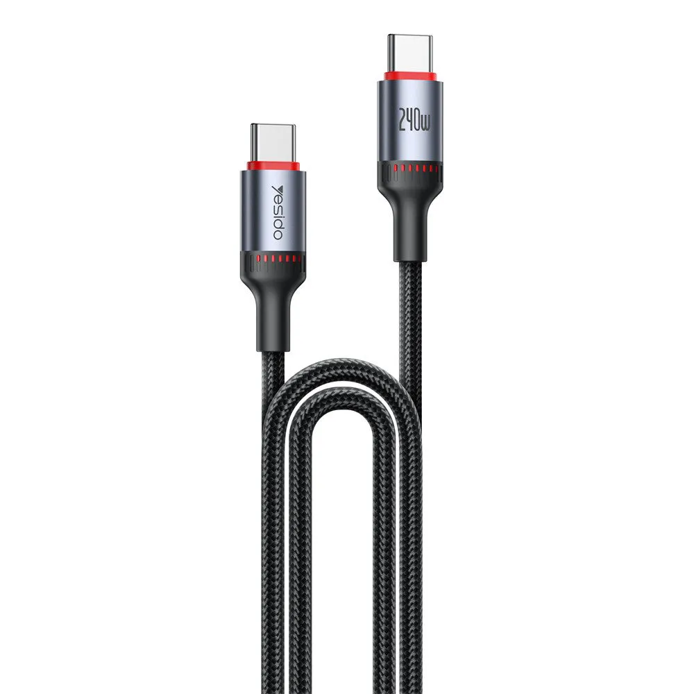 Cavo Dati e Ricarica USB-C - USB-C Yesido CA185, 240W, 1.2m, Nero - immagine 1