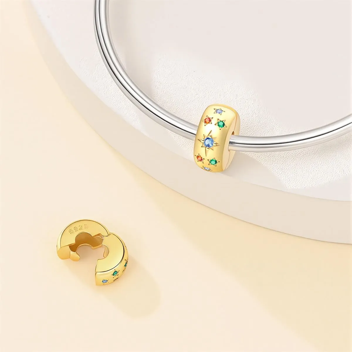 QIKAOLA Ciondolo Bead Charm Perline in argento sterling S925 per bracciali e collane europee per donne - immagine 3