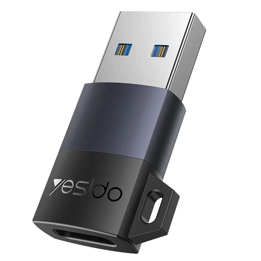 Adattatore Dati e Ricarica USB-C - USB-A Yesido GS34, Grigio - immagine 1