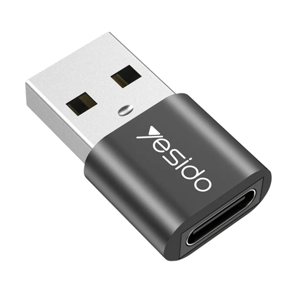 Adattatore Dati e Ricarica USB-C - USB-A Yesido GS09, Nero - immagine 1