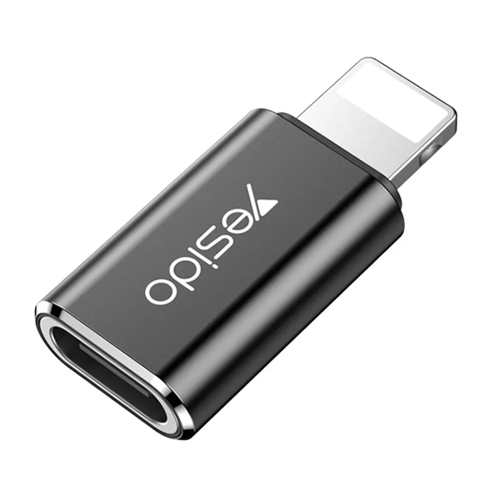 Adattatore Dati e Ricarica USB-C - Lightning Yesido GS03, Nero - immagine 1