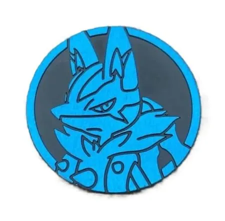 BB-Toy-Trades Compatibile con Pokemon Pin Flipping Coin Shiny Trading Card Moneta con BB-Toy-Trades Protezione spedizione - Mega Sviluppo Lucario - immagine 1