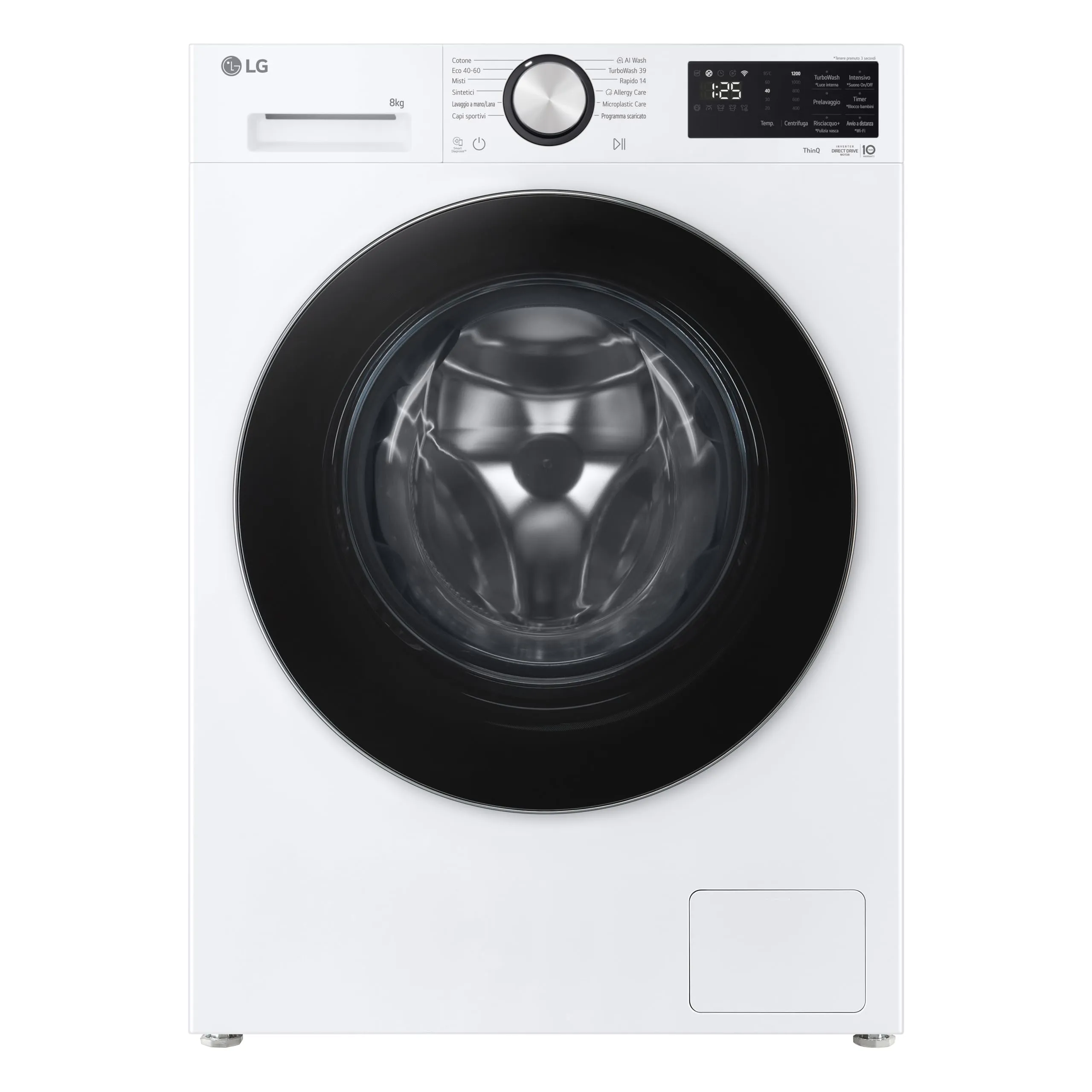 LG F2NX50S8TLC Lavatrice Slim 8kg Classe A -30%, 1200 Giri, Serie X5, Wi-Fi - immagine 1