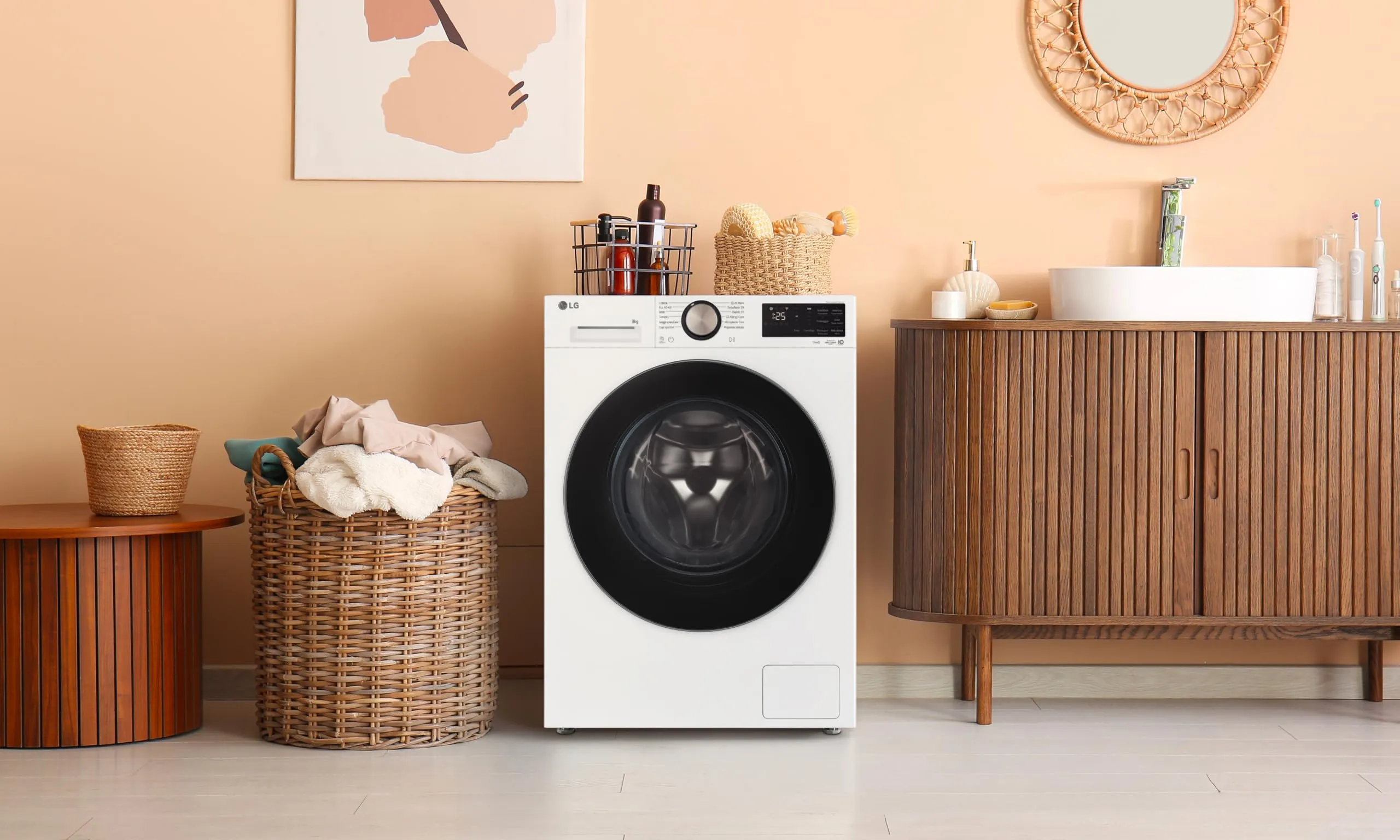 LG F2NX50S8TLC Lavatrice Slim 8kg Classe A -30%, 1200 Giri, Serie X5, Wi-Fi - immagine 4