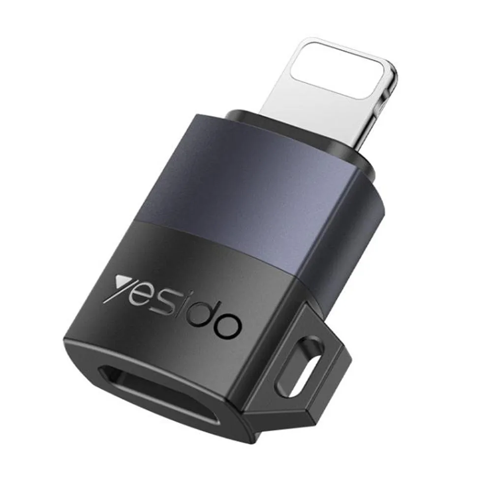 Adattatore Dati e Ricarica microUSB - Lightning Yesido GS30, Grigio - immagine 1