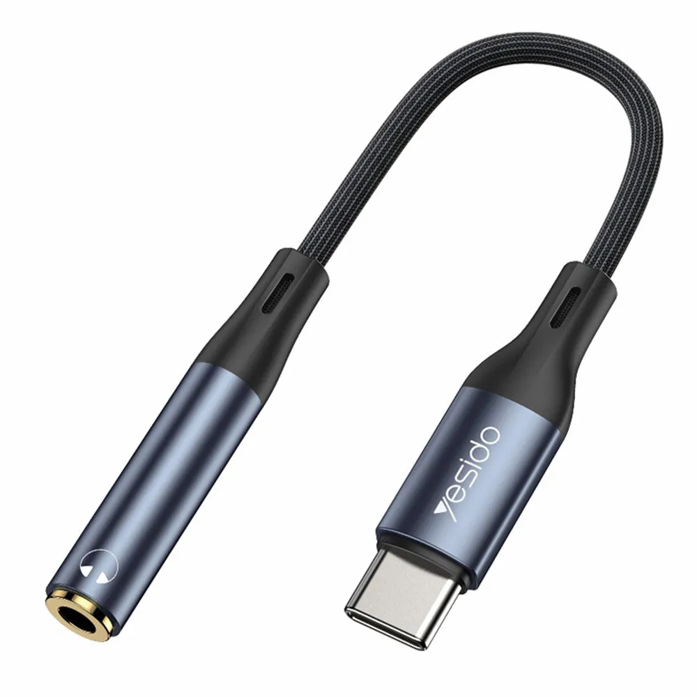 Adattatore Audio USB-C - 3.5mm Yesido YAU38, Nero - immagine 1