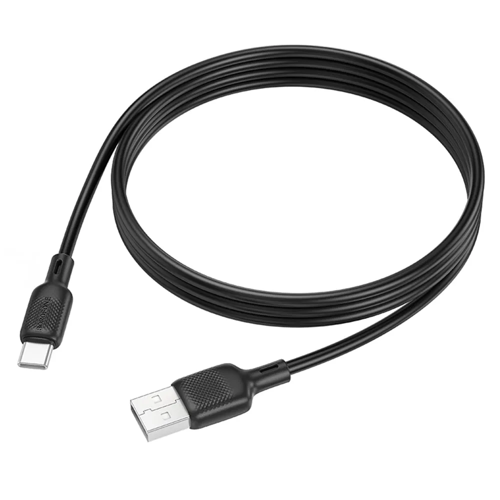 Cavo Dati e Ricarica USB-A - USB-C Borofone BX113 Lenny, 18W, 1m, Nero - immagine 1