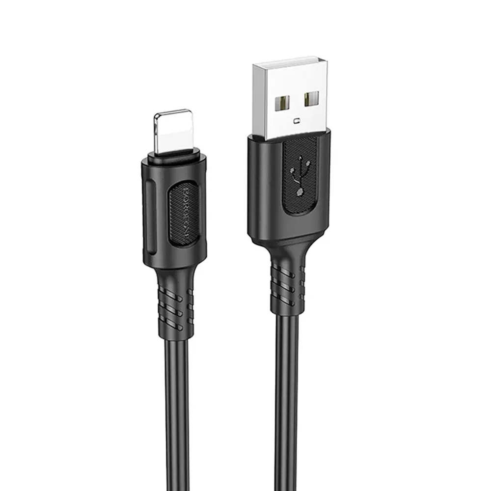Cavo Dati e Ricarica USB-A - Lightning Borofone BX111 Feliz, 18W, 1m, Nero - immagine 1
