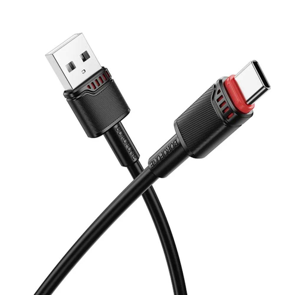 Cavo Dati e Ricarica USB-A - USB-C Borofone BX110 Beneficio, 18W, 1m, Nero - immagine 1