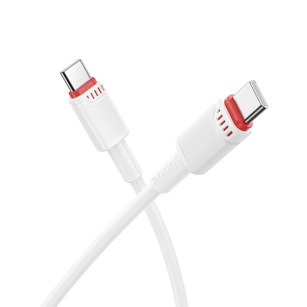 Cavo Dati e Ricarica USB-C - USB-C Borofone BX110 Beneficio, 60W, 1m, Bianco - immagine 1