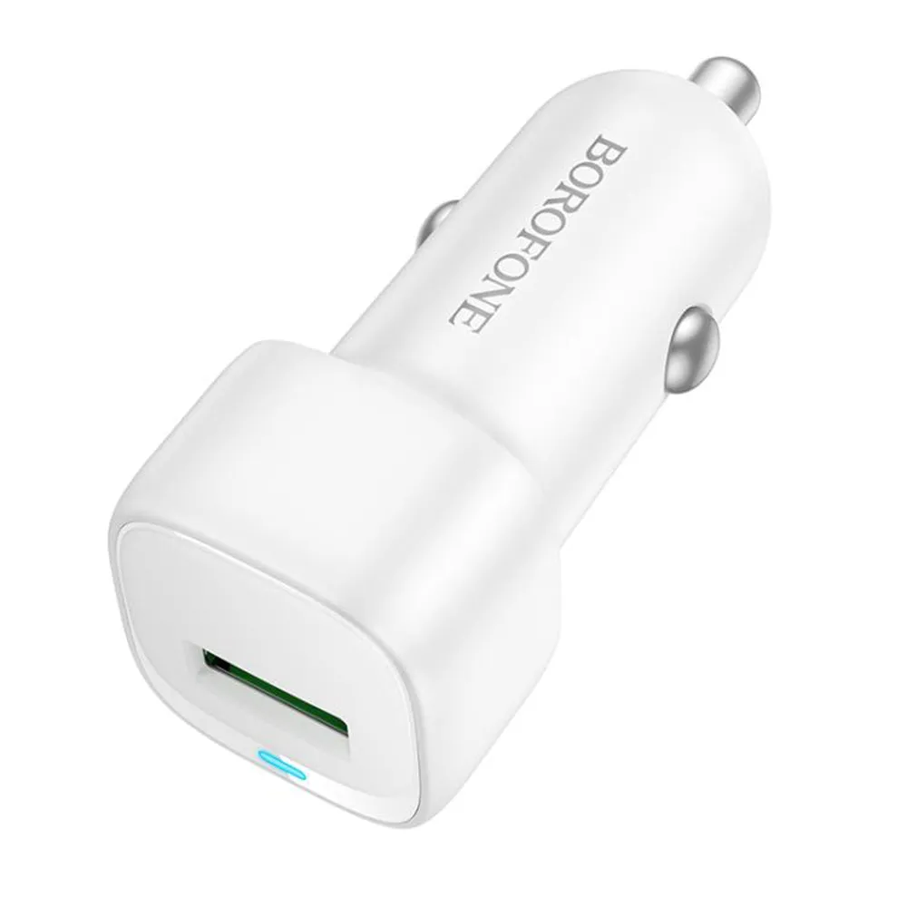 Caricabatterie Auto Borofone BZ34 Cloud, 18W, 3A, 1 x USB-A, Bianco - immagine 1