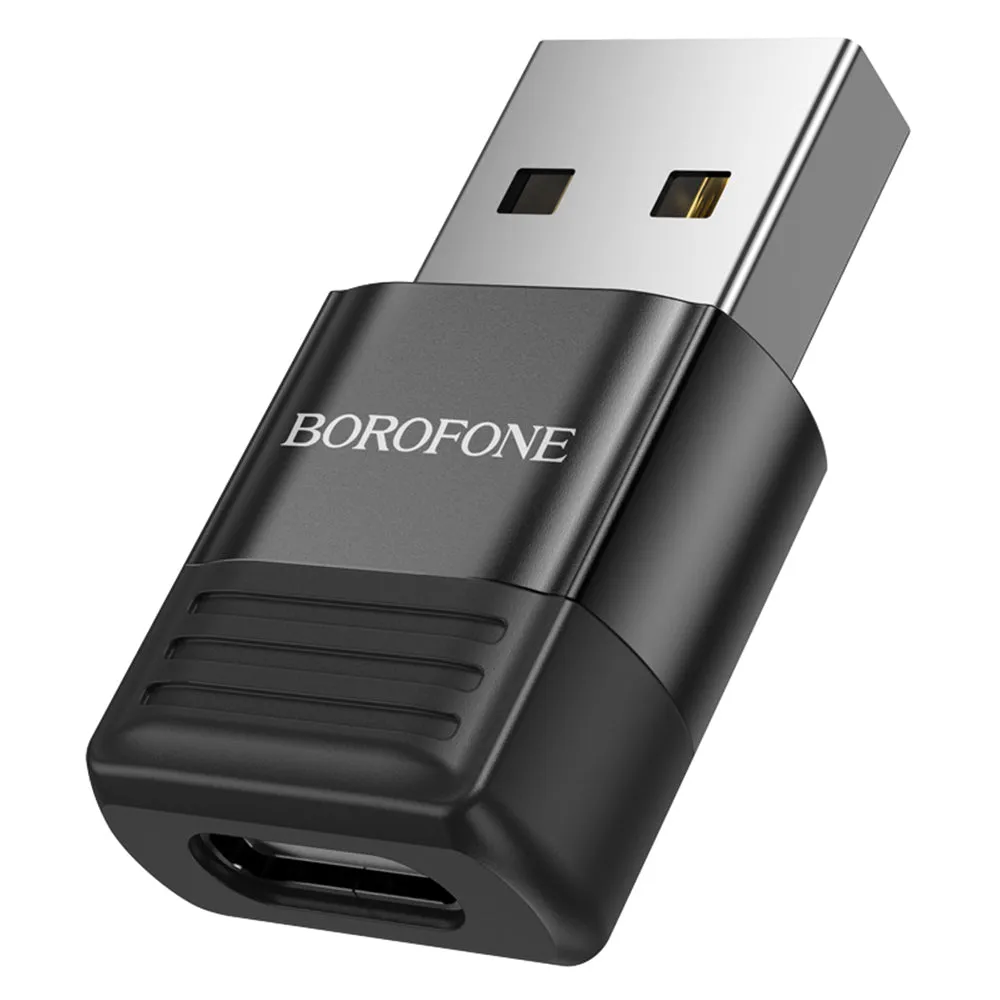 Adattatore Dati e Ricarica USB-C - USB-A Borofone BV18, Nero - immagine 1