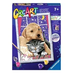 Set per dipingere Amici Pelosi con Glitter CREART 23706 - immagine 1
