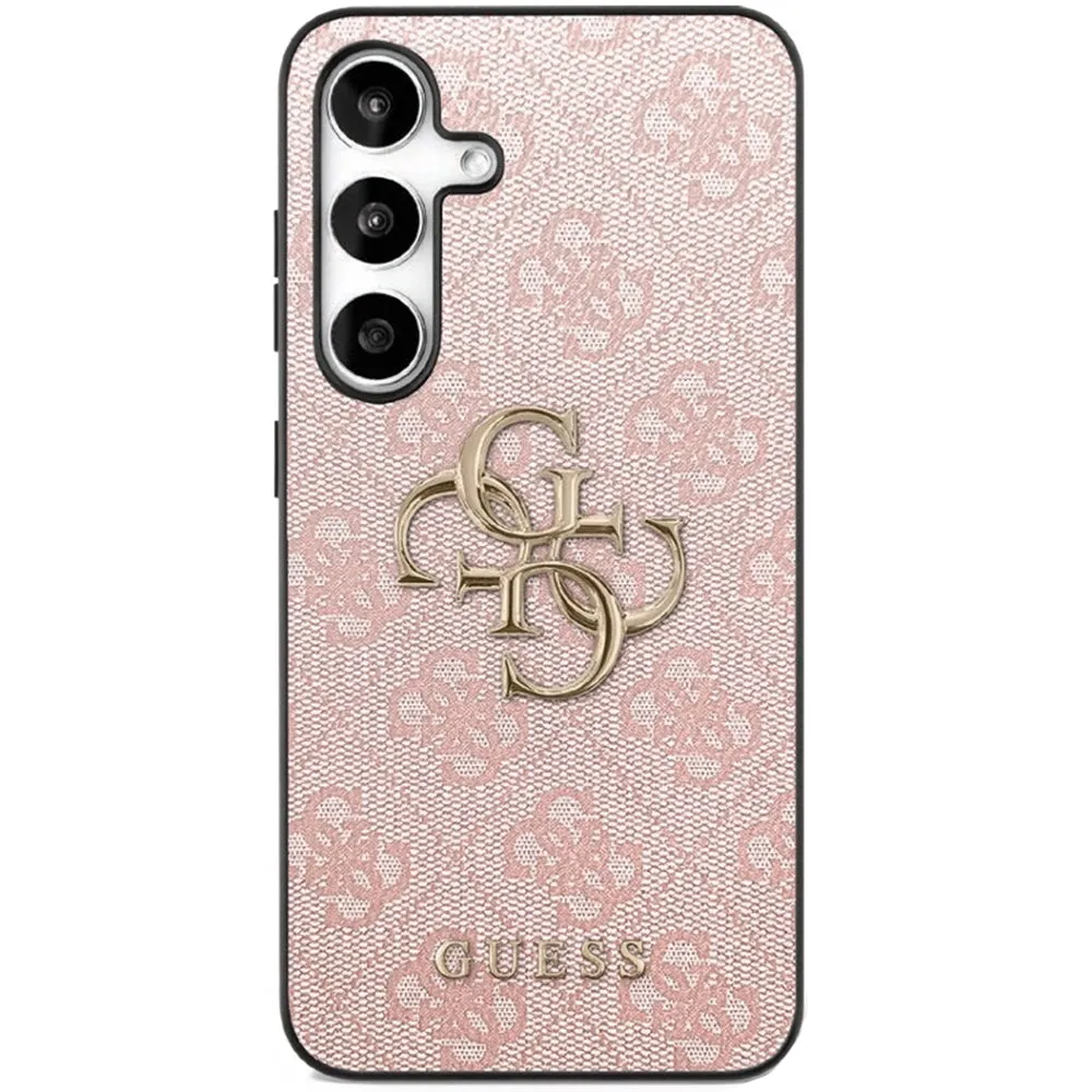 Custodia per Samsung Galaxy S25 FE, Guess, 4G Metal Logo, Rosa - immagine 1