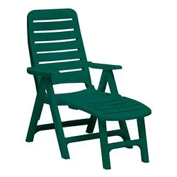 Sedia sdraio con poggiapiedi PREMIERE Verde S6770V - immagine 1
