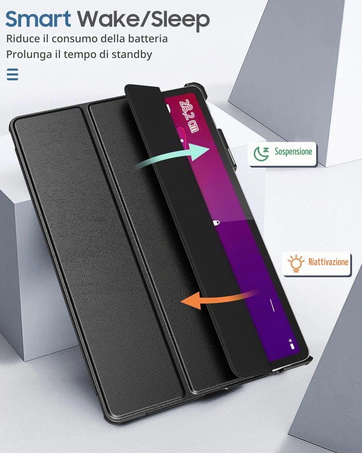 MoKo Cover compatibile con Lenovo Yoga Tab 11,1 2025, Casco Nero - immagine 8