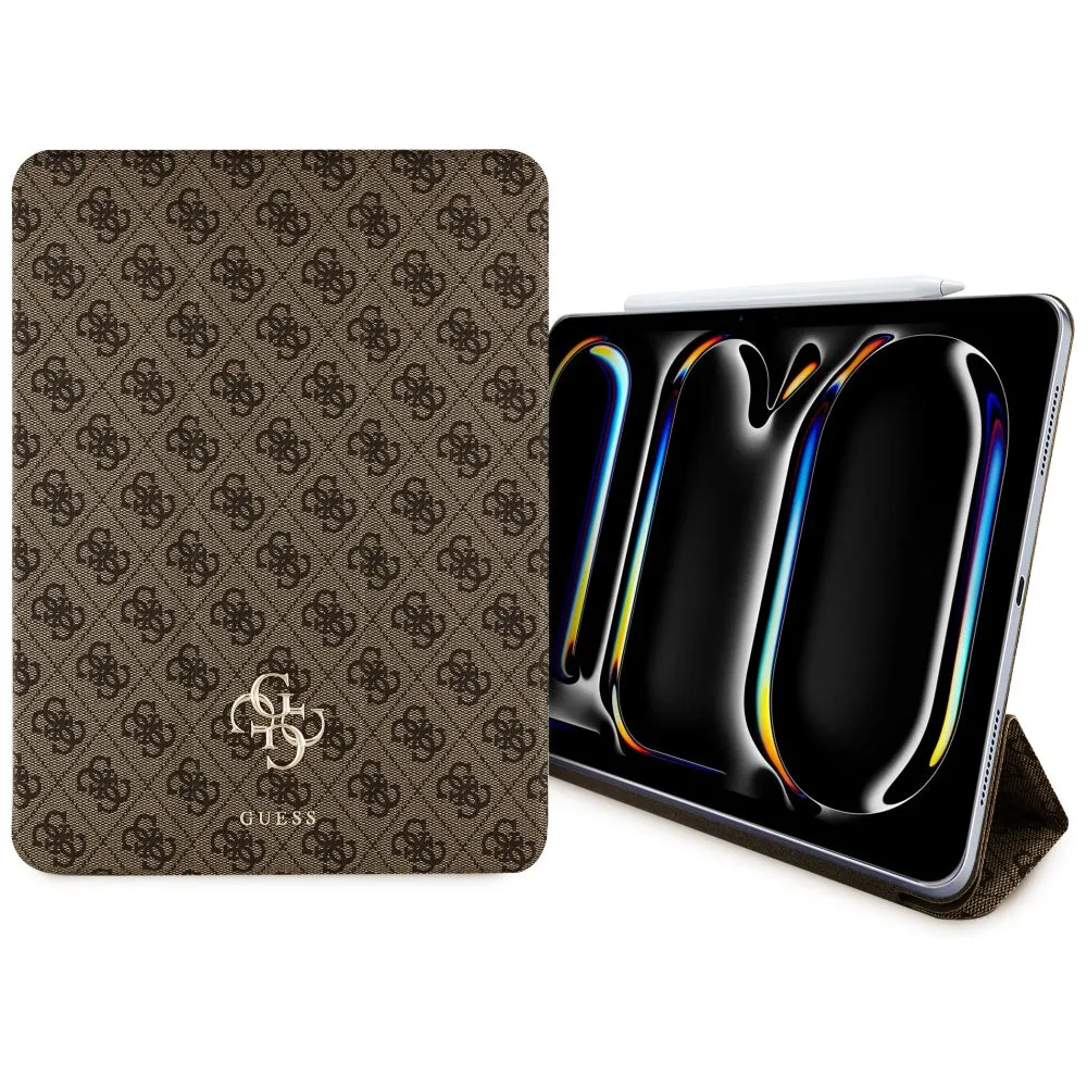 Custodia per Apple iPad Pro 13 (2024), Guess, 4G Big Logo, Marrone - immagine 1
